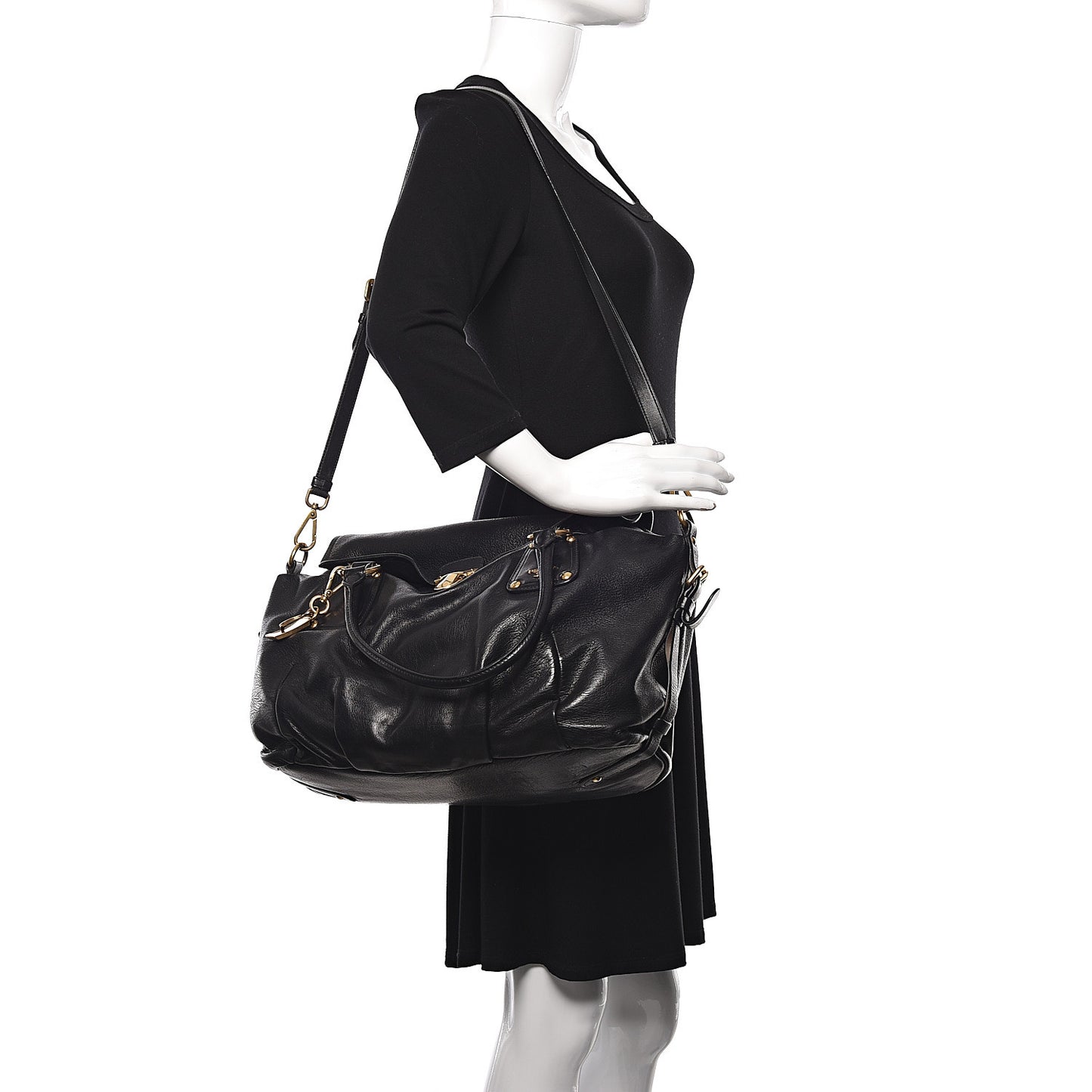 Cervo Shine Shoulder Bag Black