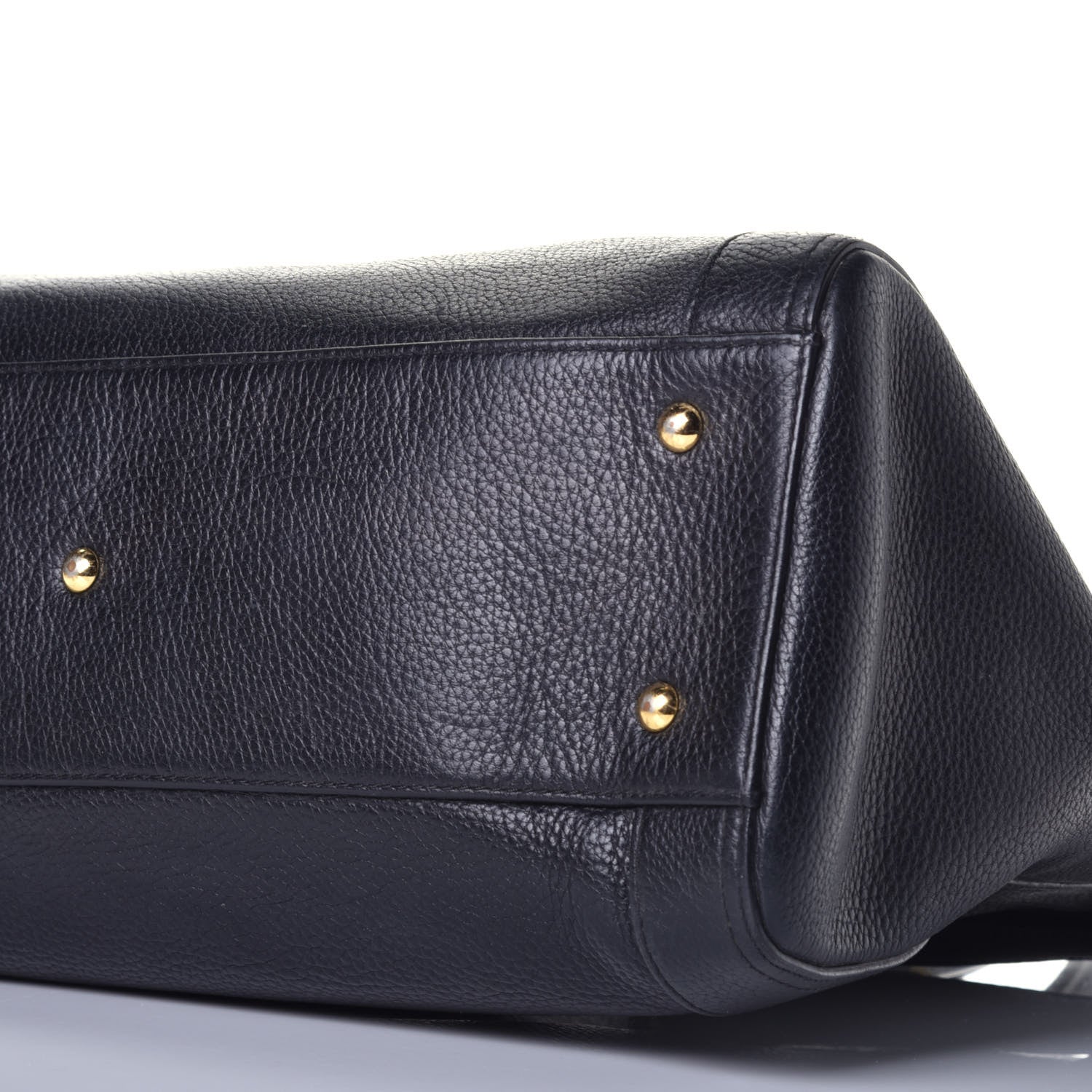 MCM Grained Calfskin Studded Tote Black 16 of 16