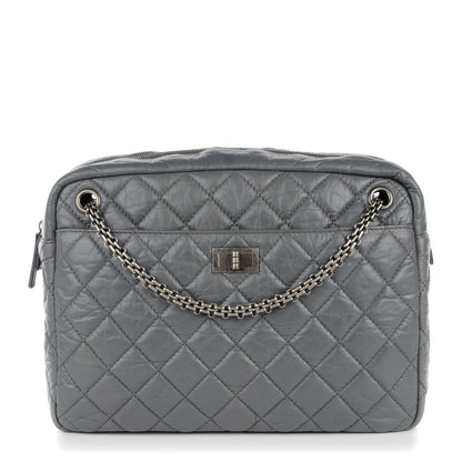 Chanel Aged Calfskin Quilted Large Reissue Camera Case Grey 1 of 8