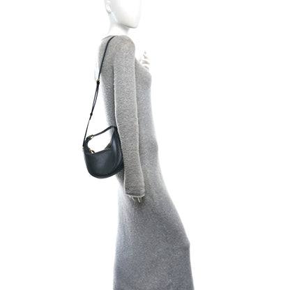 Celine Supple Grained Calfskin Teen Lulu Shoulder Bag Black 2 of 9