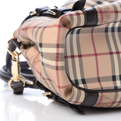 Burberry Haymarket Check Small Northfield Tote Chocolate 9 of 10