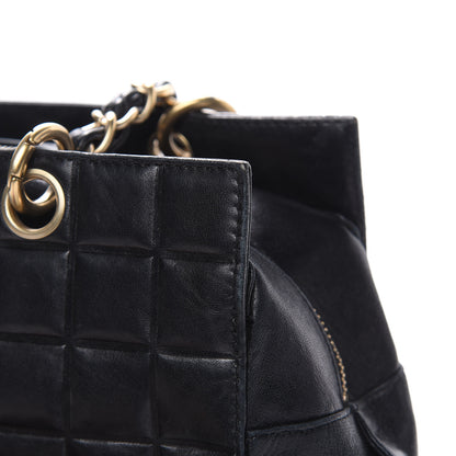 Chanel Calfskin Quilted CC Chocolate Bar Shoulder Bag Black 14 of 16