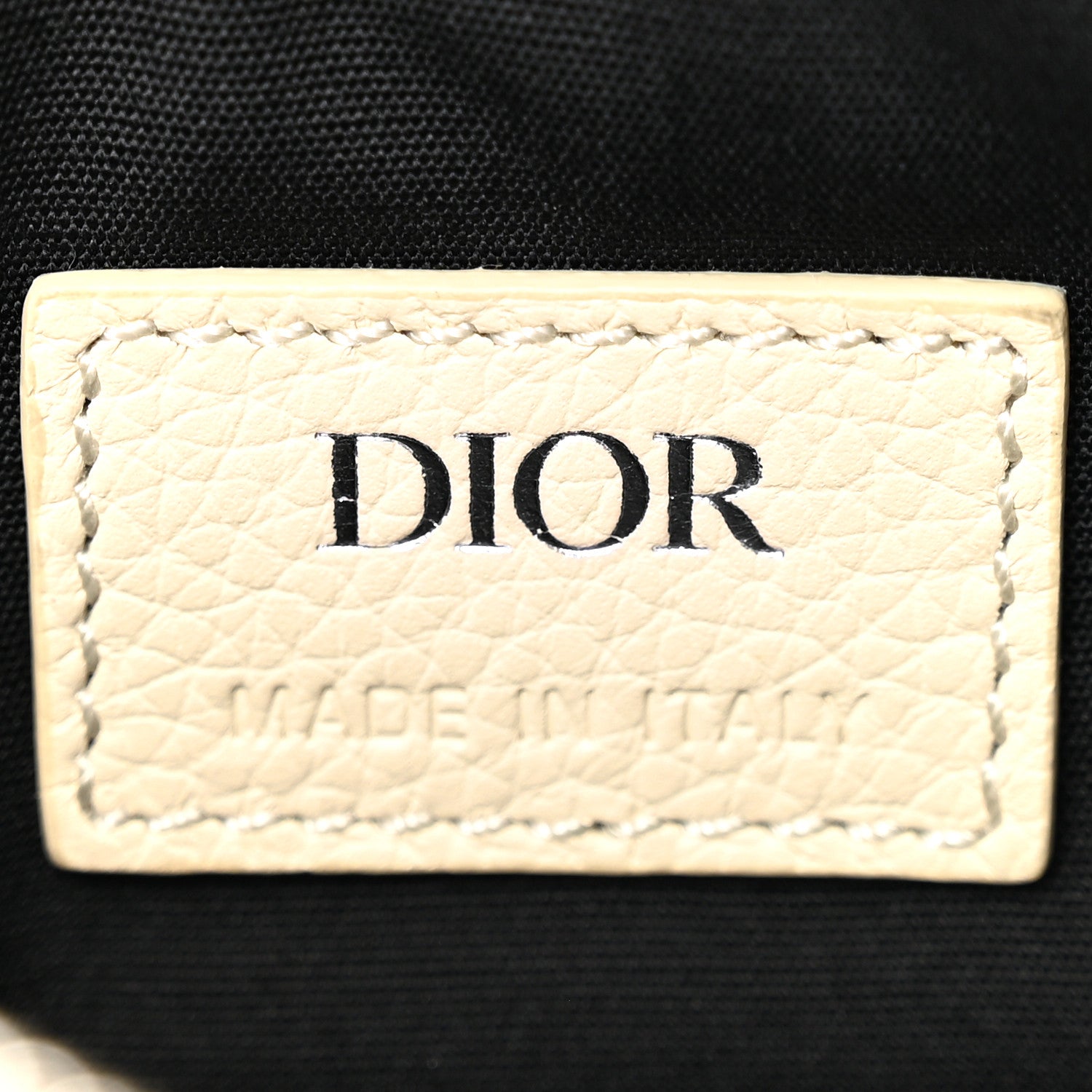 Christian Dior Grained Calfskin Mens Mini Saddle Bag Latte 6 of 10
