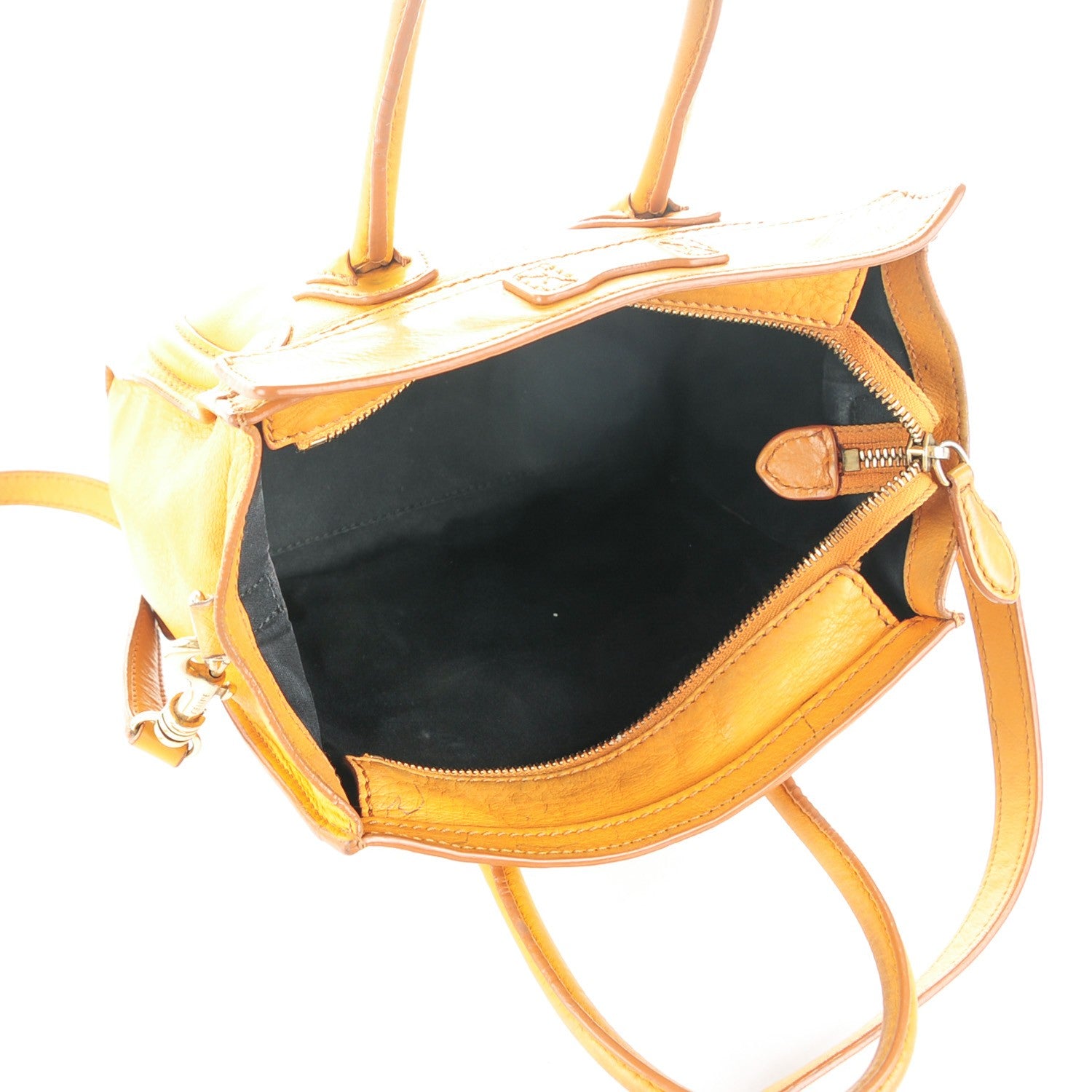 Celine Smooth Calfskin Nano Luggage Dark Yellow 5 of 15