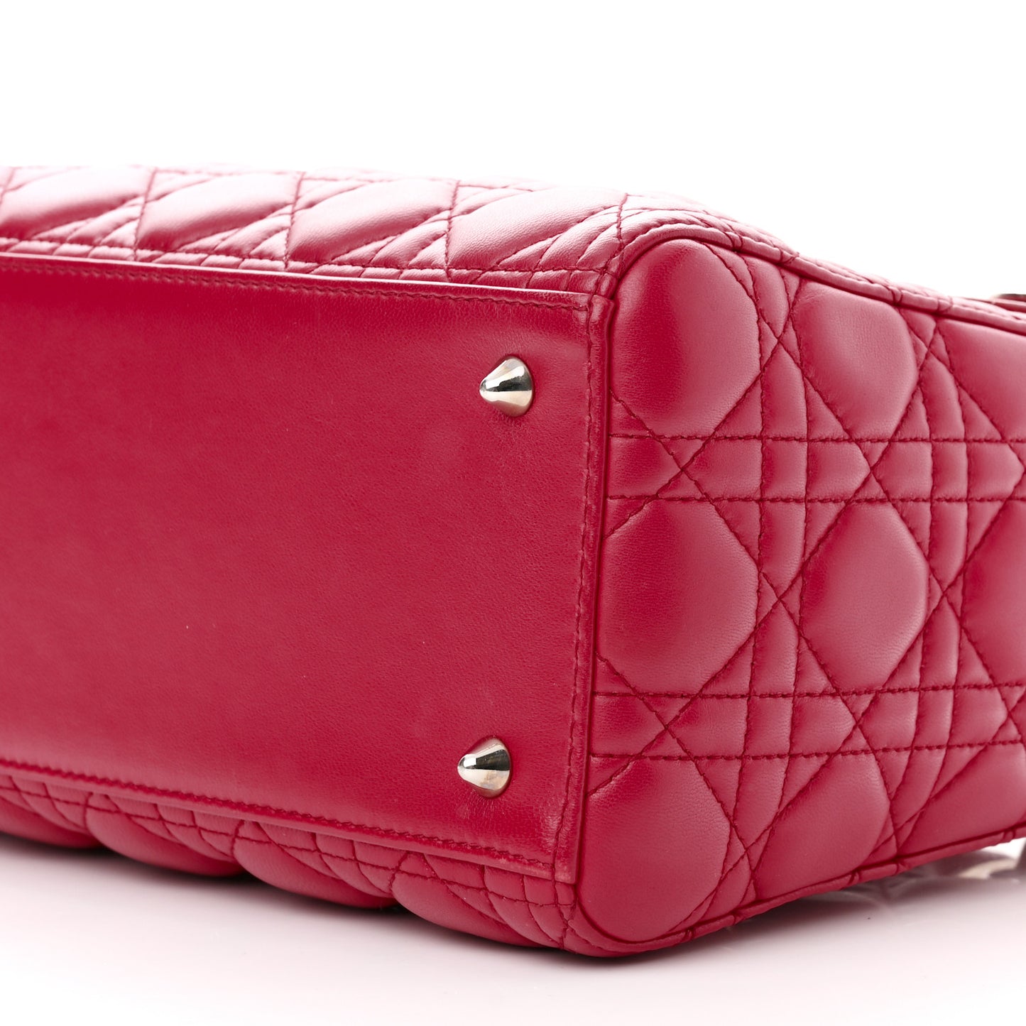 Lambskin Cannage Medium Lady Dior Fuchsia