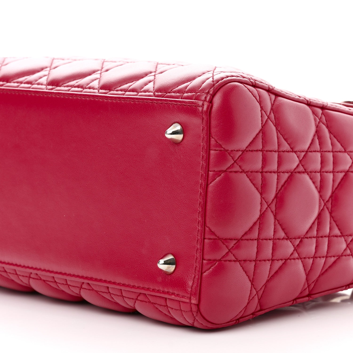 Christian Dior Lambskin Cannage Medium Lady Dior Fuchsia 9 of 9
