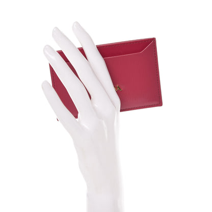 Prada Vitello Move Metal Card Case Ibisco 2 of 8