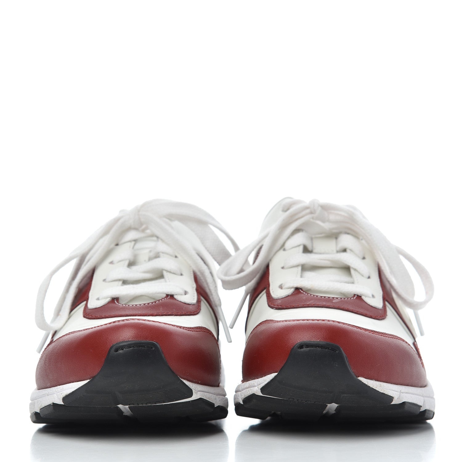 Gucci Calfskin Womens Interlocking G Sneakers 37 White Rosso 2 of 21