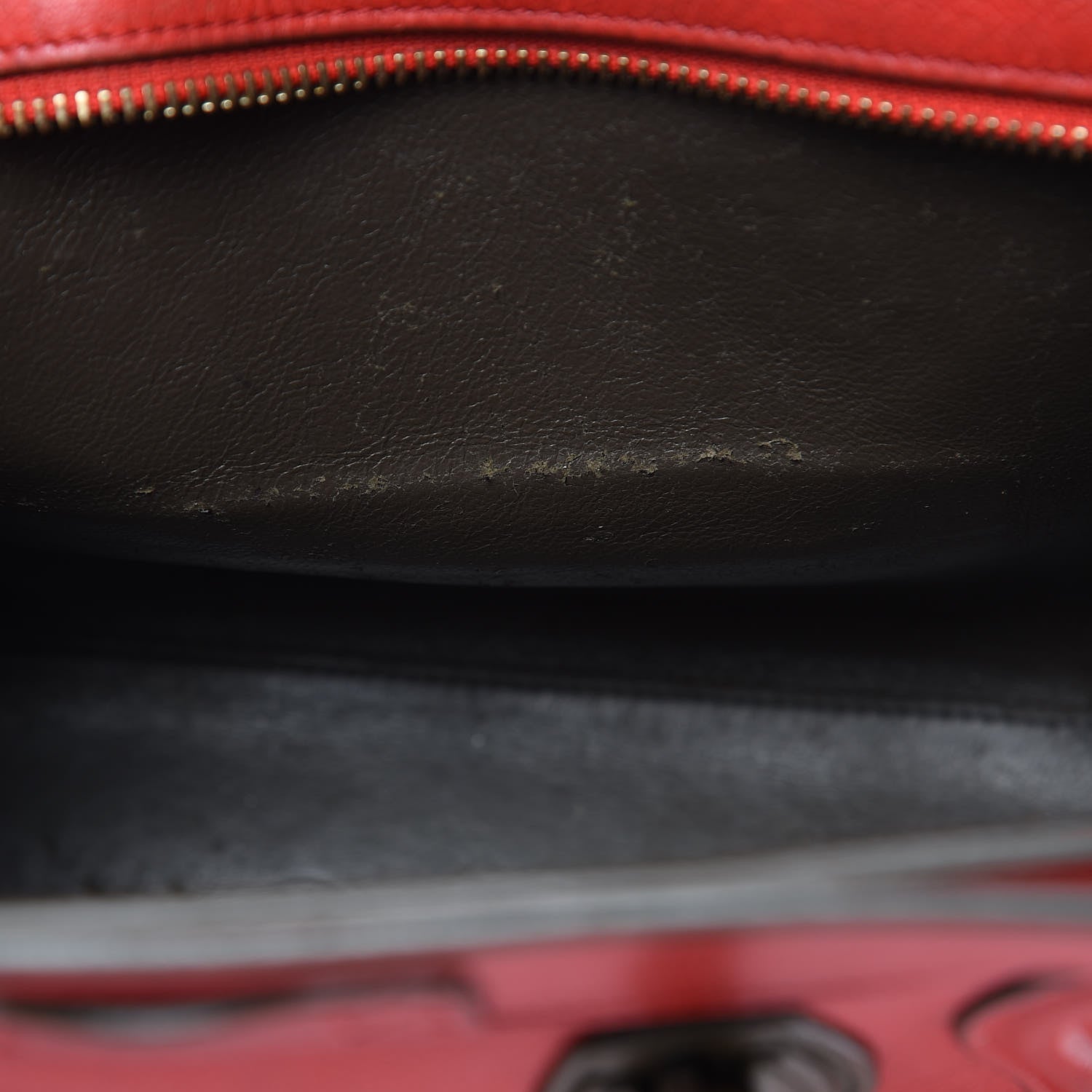 Celine Goatskin Nano Tri-Color Luggage Red 16 of 17