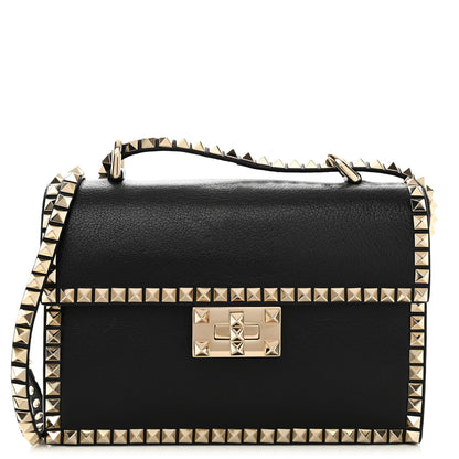Valentino Garavani Vitello Rockstud No Limit Shoulder Bag Black 1 of 11
