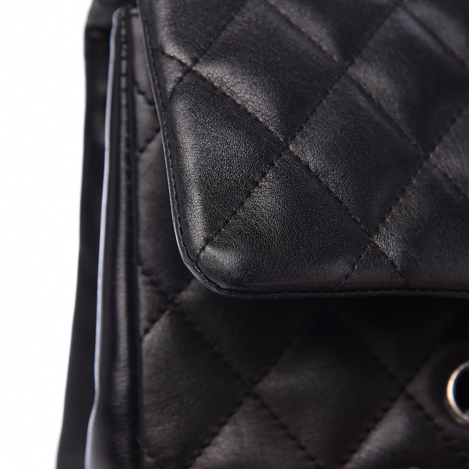 Chanel Calfskin Quilted Large Cambon Flap Black 15 of 16