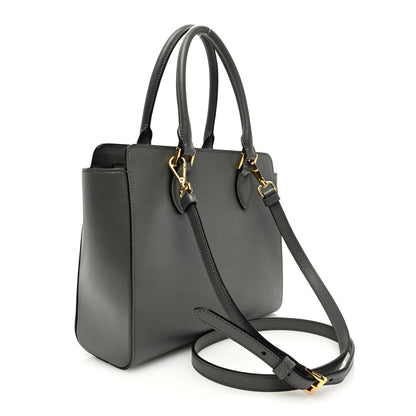 Prada Saffiano Soft Calfskin Small Zippered Tote Marmo 3 of 9