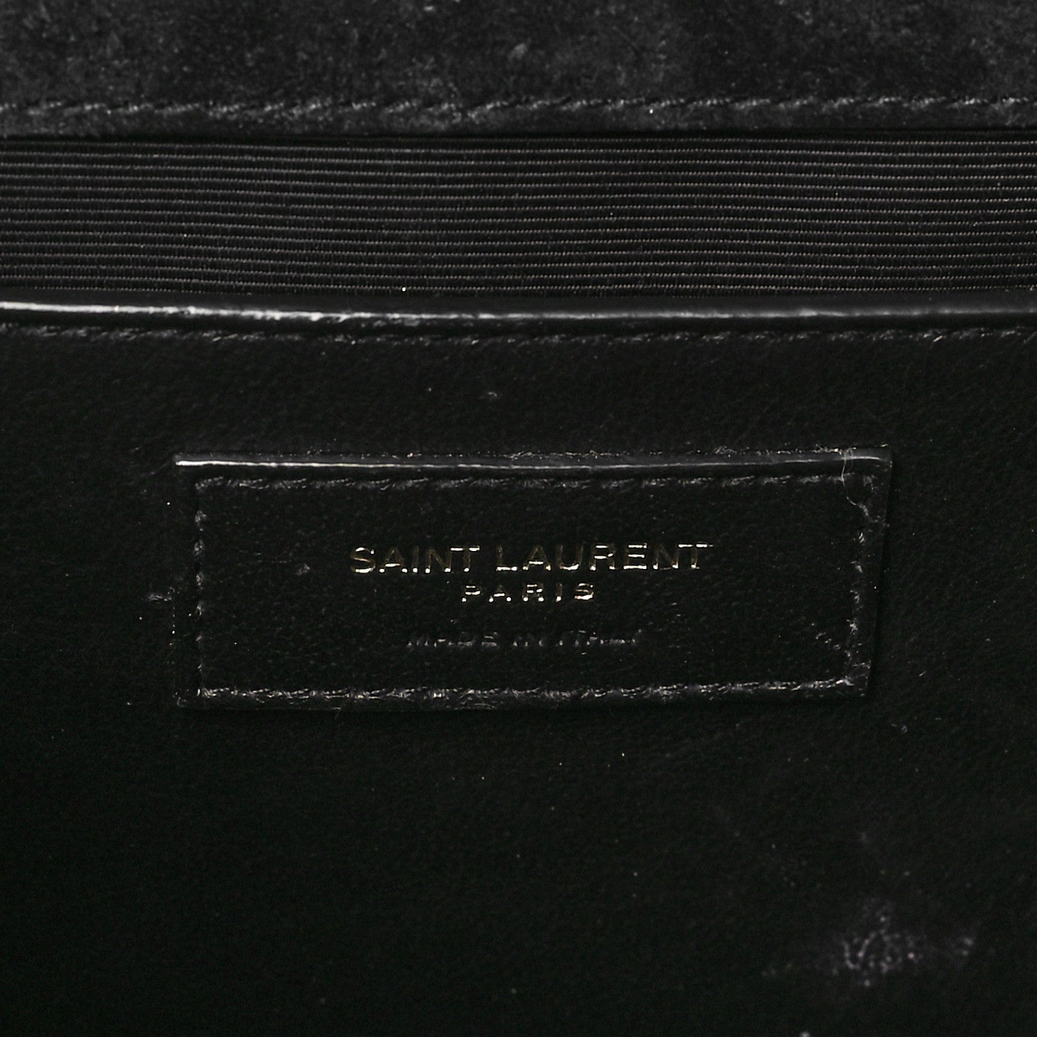 Saint Laurent Suede Mixed Matelasse Triquilt Medium Monogram Satchel Black 5 of 10