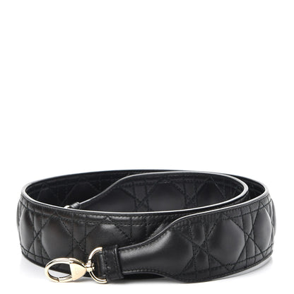Christian Dior Lambskin Cannage Shoulder Strap Black 1 of 5