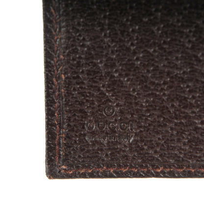 Gucci Monogram Ladies Web French Flap Wallet Dark Brown 6 of 7