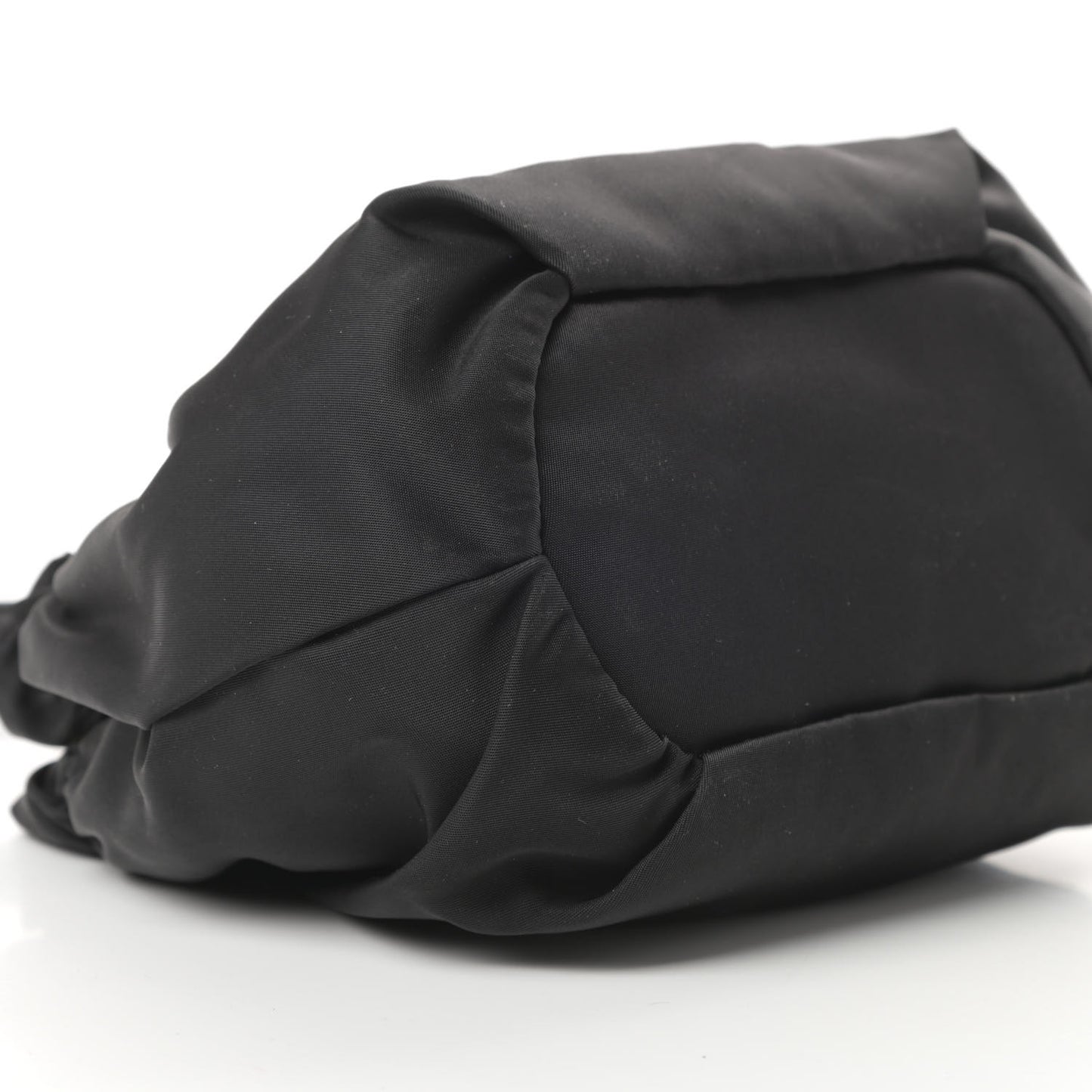 Tessuto Nylon Logo Mini Drawstring Bucket Bag Black
