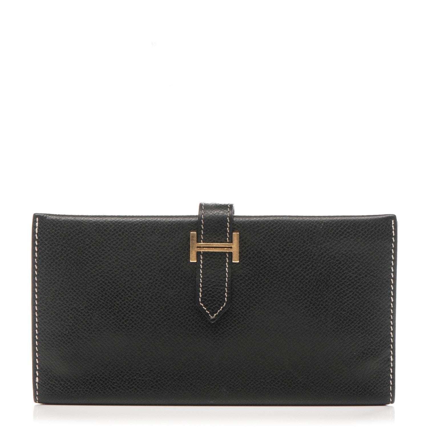 Hermes Epsom Bearn Gusset Wallet Black 1 of 8