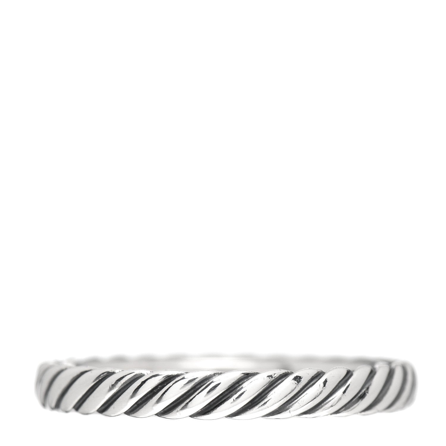 David Yurman Sterling Silver Cable Classics Band Ring 54 6.75 1 of 4