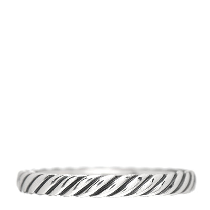 David Yurman Sterling Silver Cable Classics Band Ring 54 6.75 1 of 4