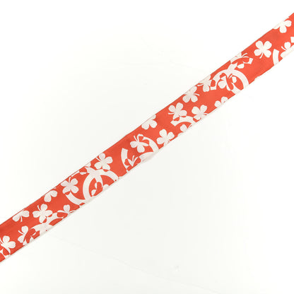 Chanel Silk Clover CC Slim Bandeau Scarf Red 3 of 4