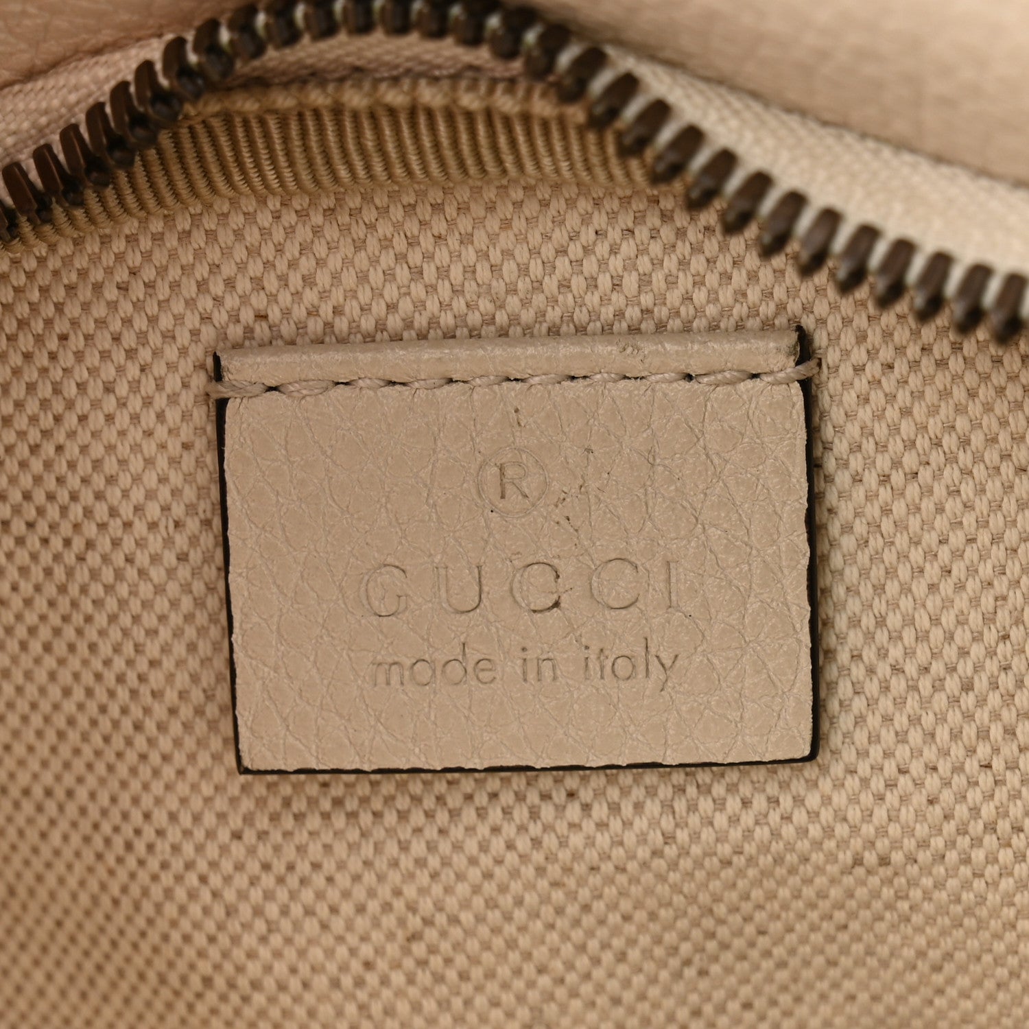 Gucci Grained Calfskin Small Logo Belt Bag White 6 of 11