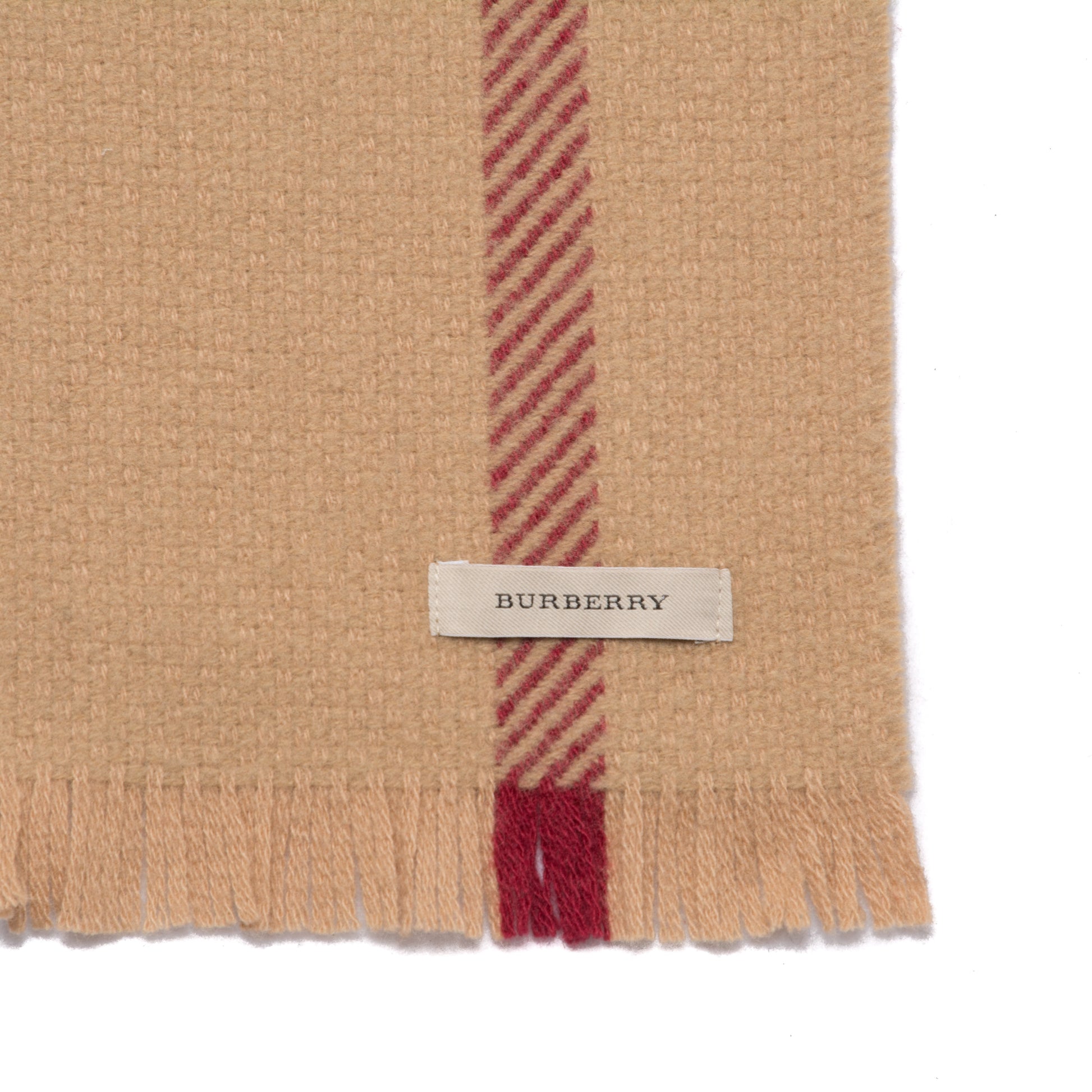 Burberry Merino Wool Giant Check Scarf Camel 4 of 6