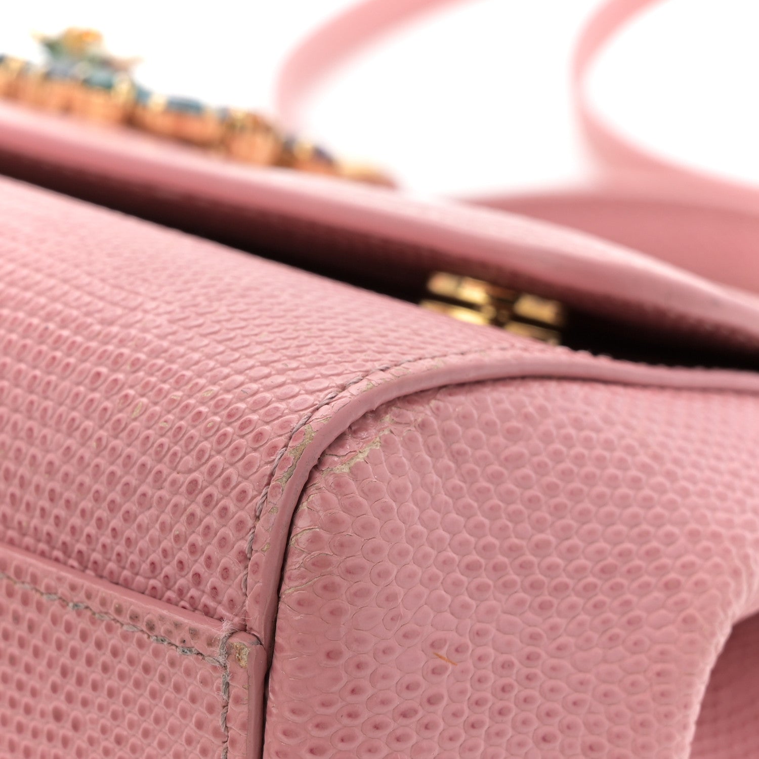Dolce & Gabbana Stampa Iguana Crystal Small Miss Sicily Satchel Candy 15 of 15