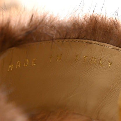 Fendi Mink Ayers Lucite Fendi First 95mm Sandals 37 Natural Brown 8 of 10