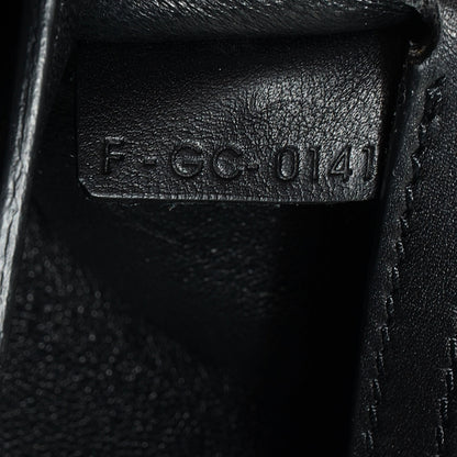 Celine Crocodile Embossed Medium Trapeze Black 7 of 9