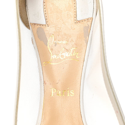 Christian Louboutin Kid Rete Galativi Flats 36 Version Blanco 7 of 9