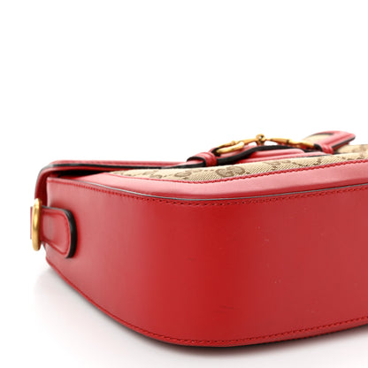 Gucci Monogram Ruinart Calfskin Medium Lady Web Shoulder Bag Beige Ebony Hibiscus Red 9 of 10