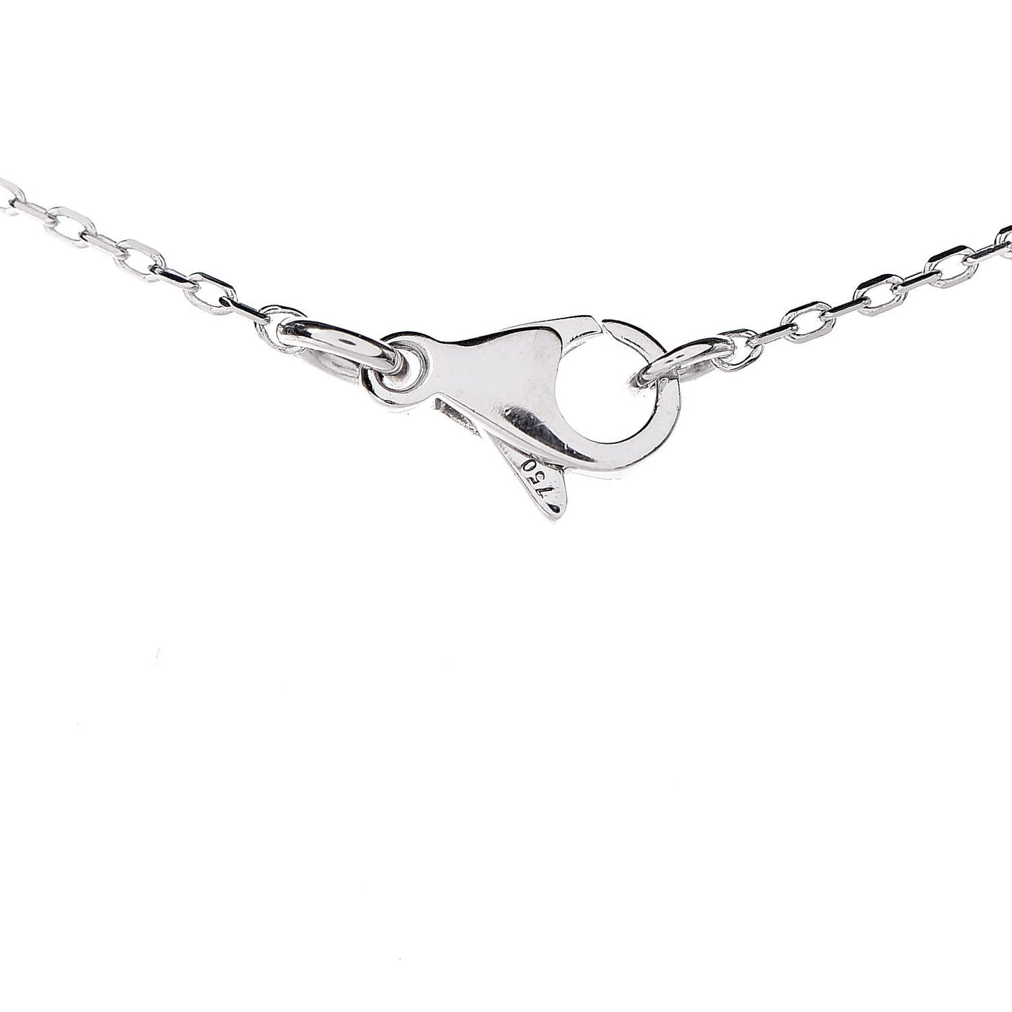 18K White Gold Diamond Small Comete Geode Pendant Necklace