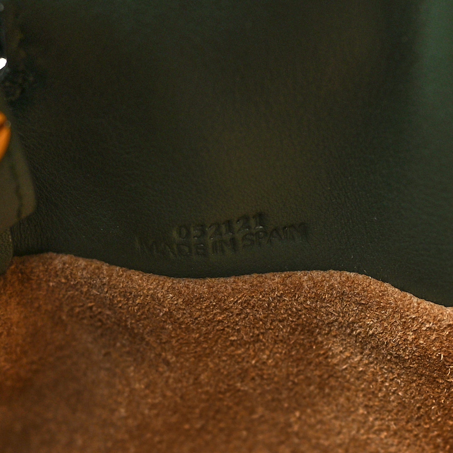 Calfskin Small Flamenco Knot Bag Khaki