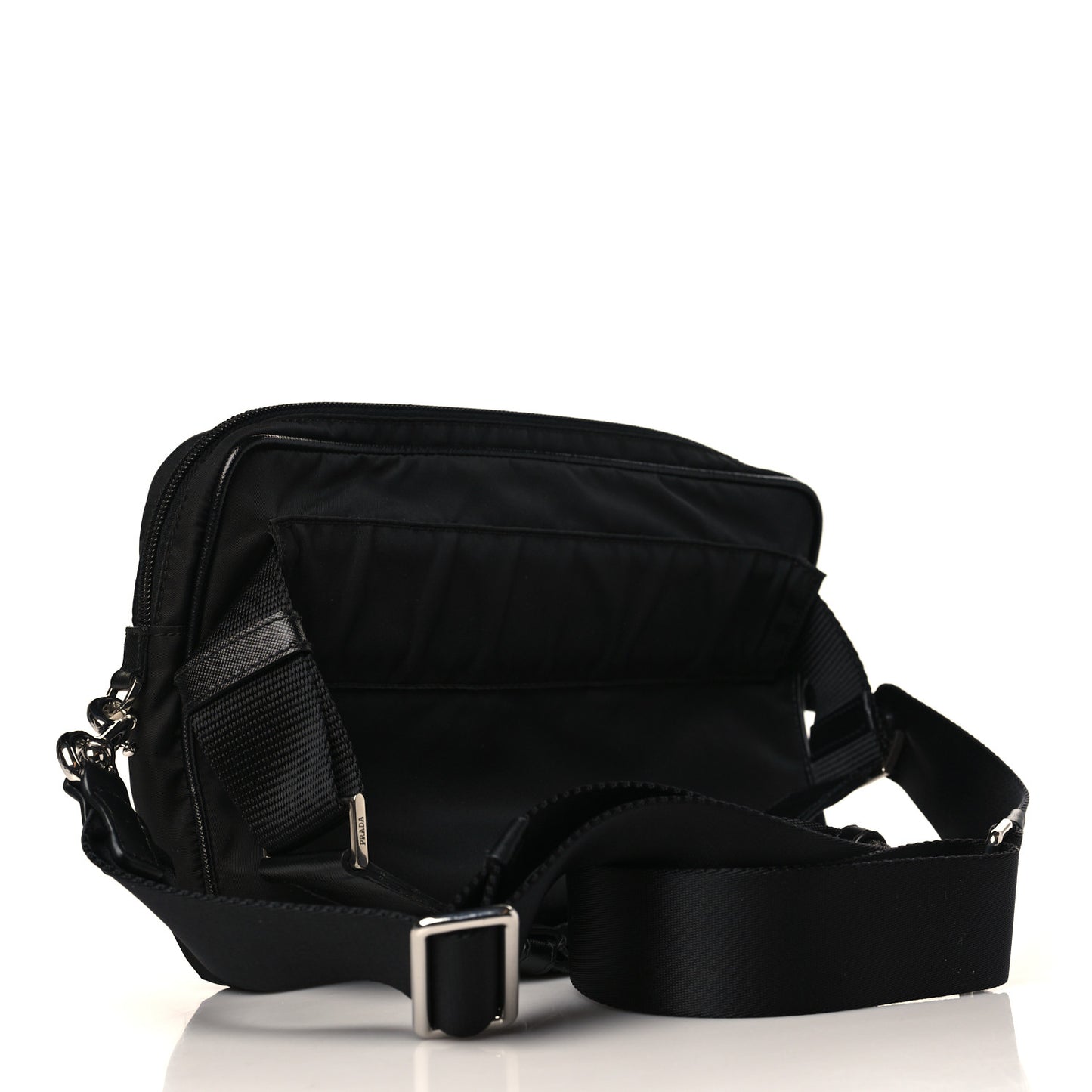 Tessuto Nylon Multi Pocket Belt Bag Black