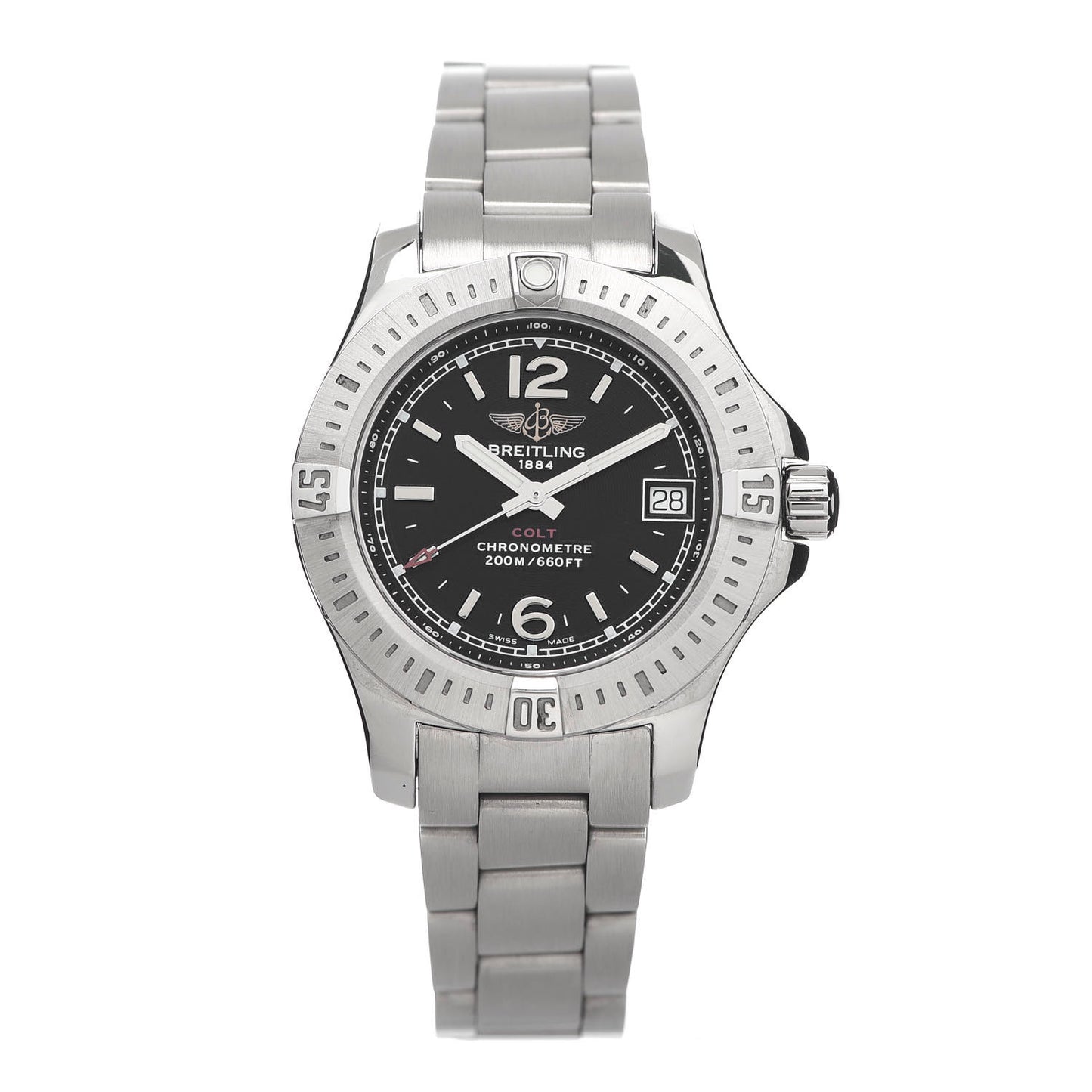 Stainless Steel 33mm Colt Lady Quartz Watch Black A77388