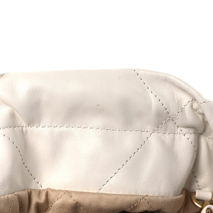 Chanel Shiny Calfskin Quilted Mini Chanel 22 White 10 of 10