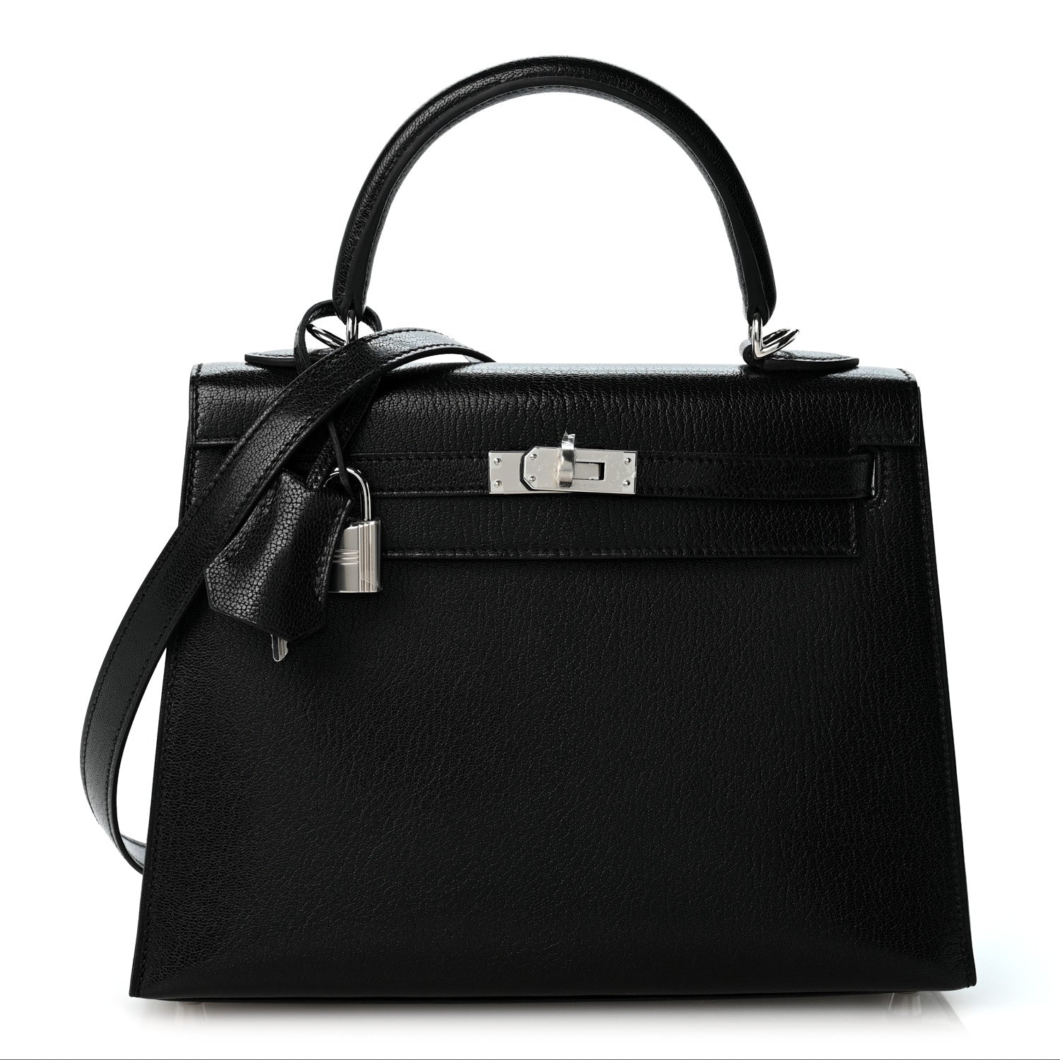 Hermes Chevre Chamkila Kelly Sellier 25 Black 1 of 9