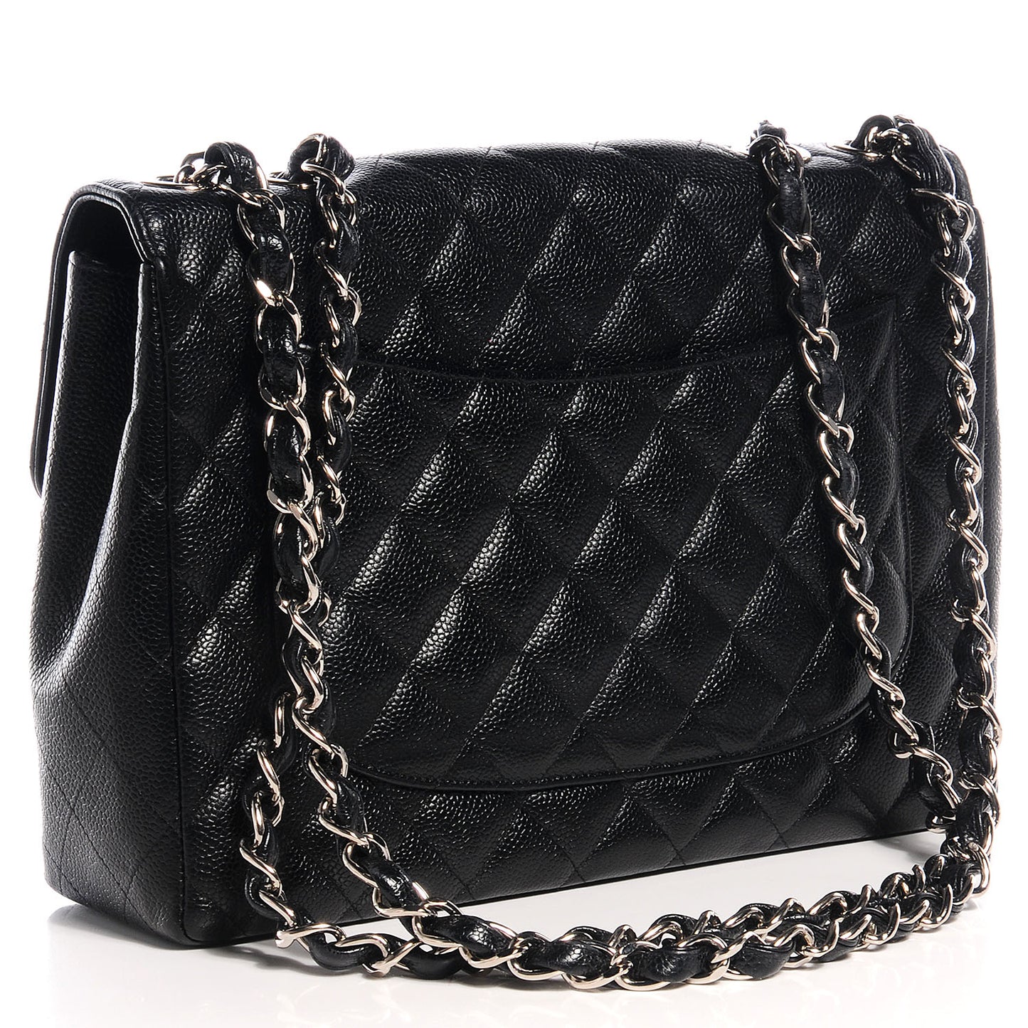 Caviar Jumbo Single Flap Black