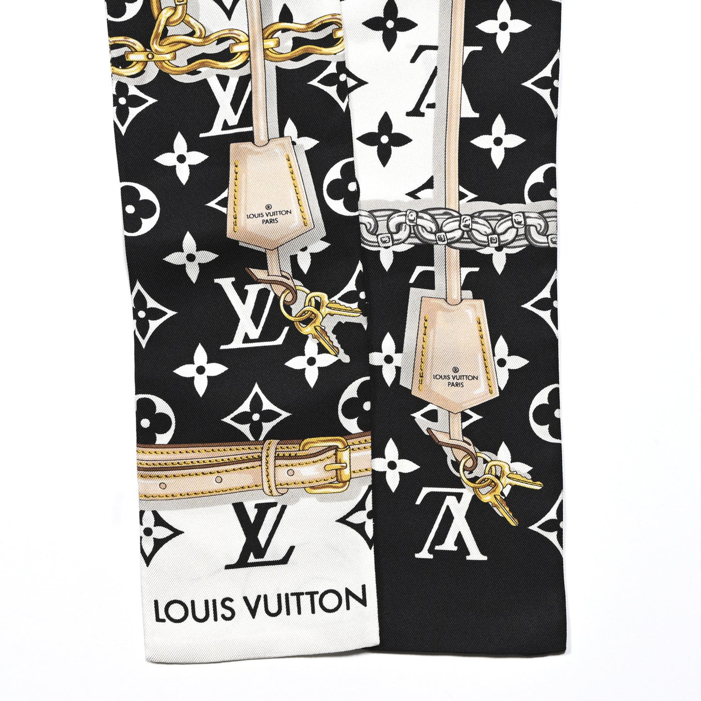 Silk Monogram Confidential Bandeau Black