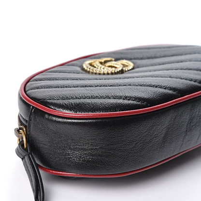 Gucci Calfskin Matelasse GG Marmont Belt Bag 95 38 Black 7 of 10