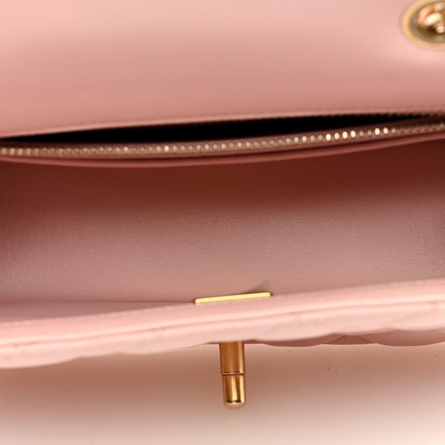 Lambskin Quilted Camellia Crush Mini Rectangular Flap Pink