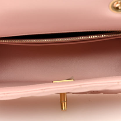Chanel Lambskin Quilted Camellia Crush Mini Rectangular Flap Pink 5 of 10
