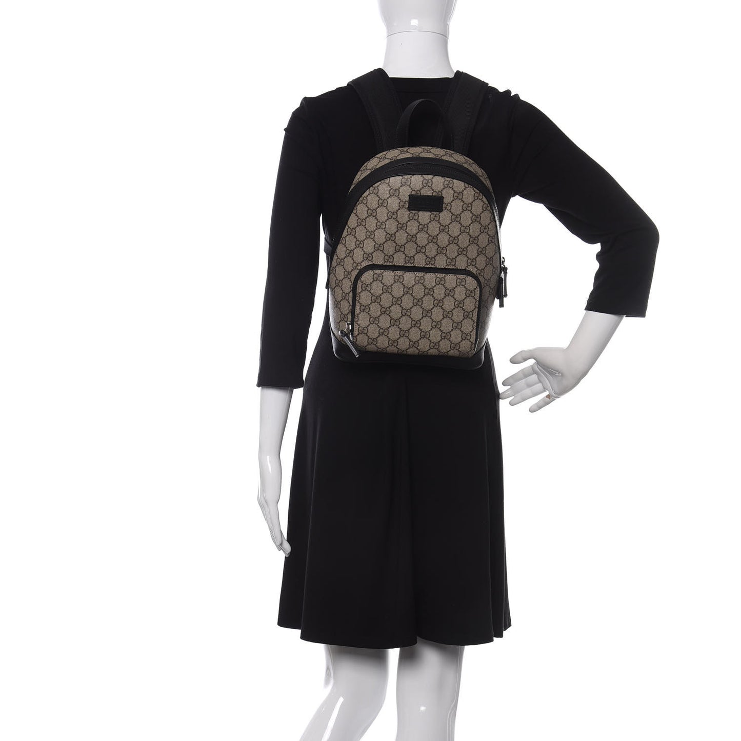 GG Supreme Monogram Small Eden Day Backpack Black