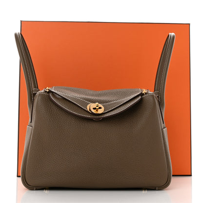 Hermes Taurillon Clemence Lindy 26 Etoupe 11 of 11
