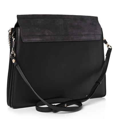 Chloe Suede Calfskin Medium Faye Shoulder Bag Carbon Grey 3 of 10
