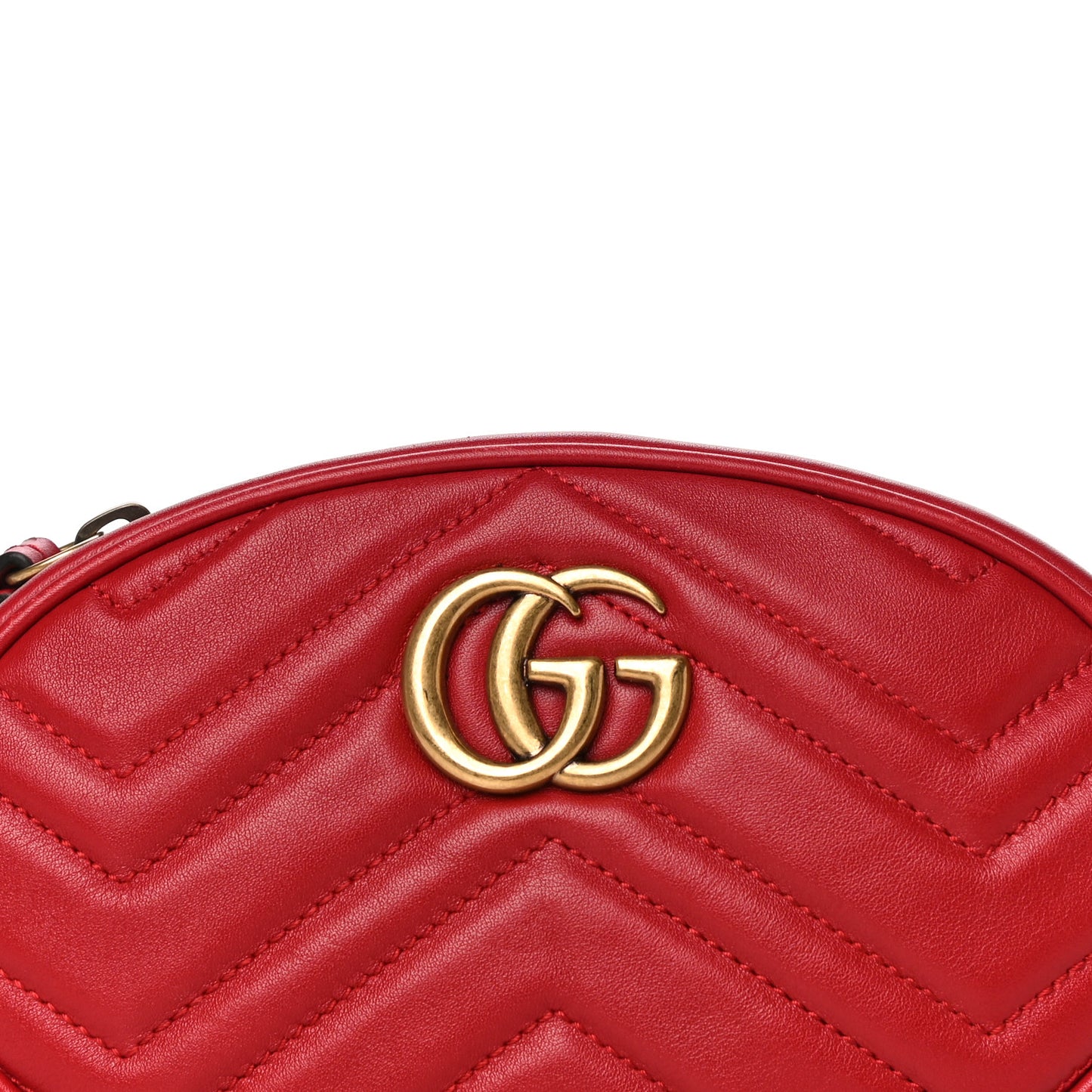 Calfskin Matelasse GG Marmont Belt Bag 75 30 Hibiscus Red