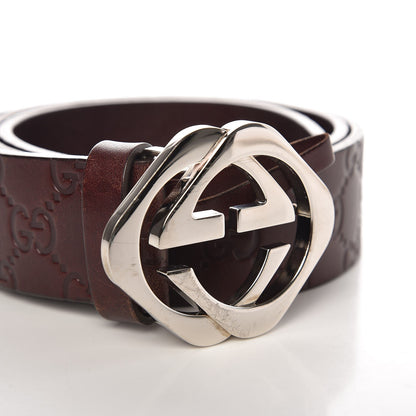 Gucci Guccissima Square G Belt 85 34 Brown 8 of 9