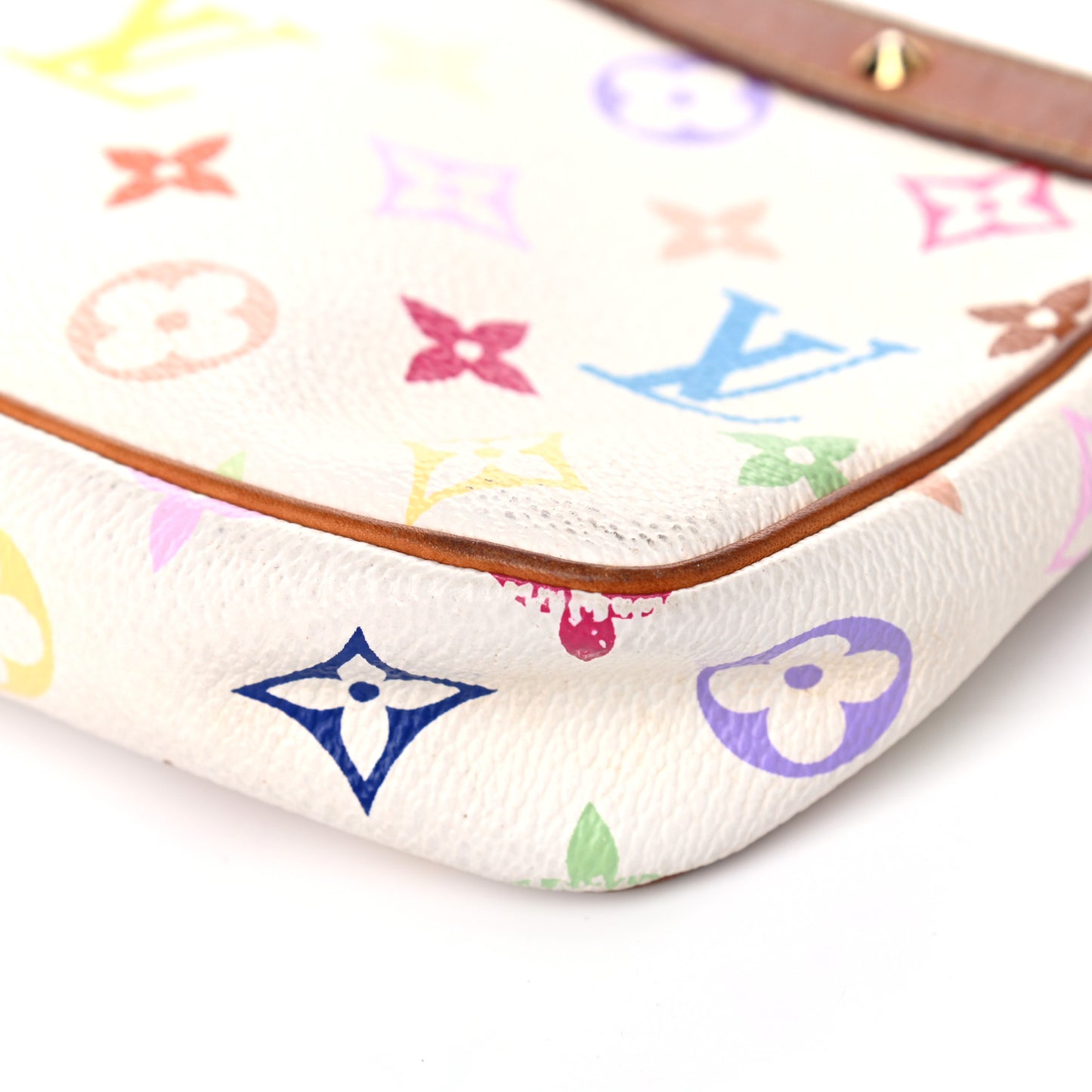 Monogram Multicolor Pochette Accessories White