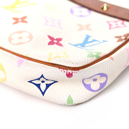 Louis Vuitton Monogram Multicolor Pochette Accessories White 10 of 15