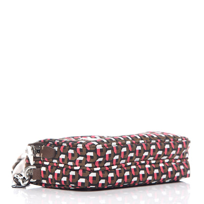 Prada Tessuto Stampato Nylon Otta Print Convertible Crossbody Wristlet Rosa 4 of 10